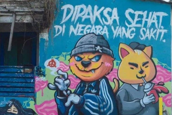 Karya Menarik Kartun Yang Ada Di Tembok Bikin Pada Ketawa